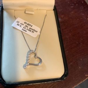 14k white gold necklace